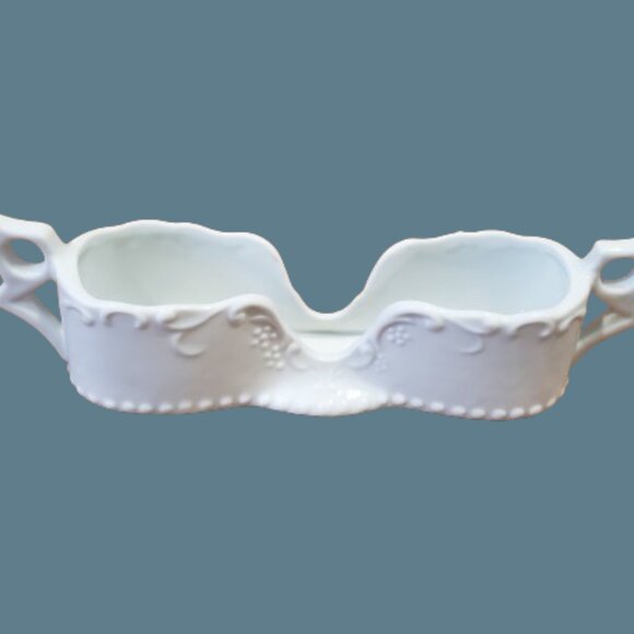 Vintage White Porcelain Silverware Holders Set of 3 by Maryland China Japan - Picture 9 of 12